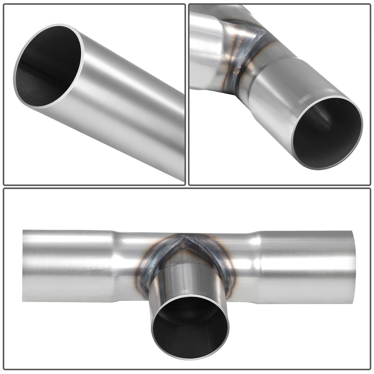 Universal Dual Exhaust Kit 16 Pipes U-Fit 2.5"-2.65" OD Mild Steel