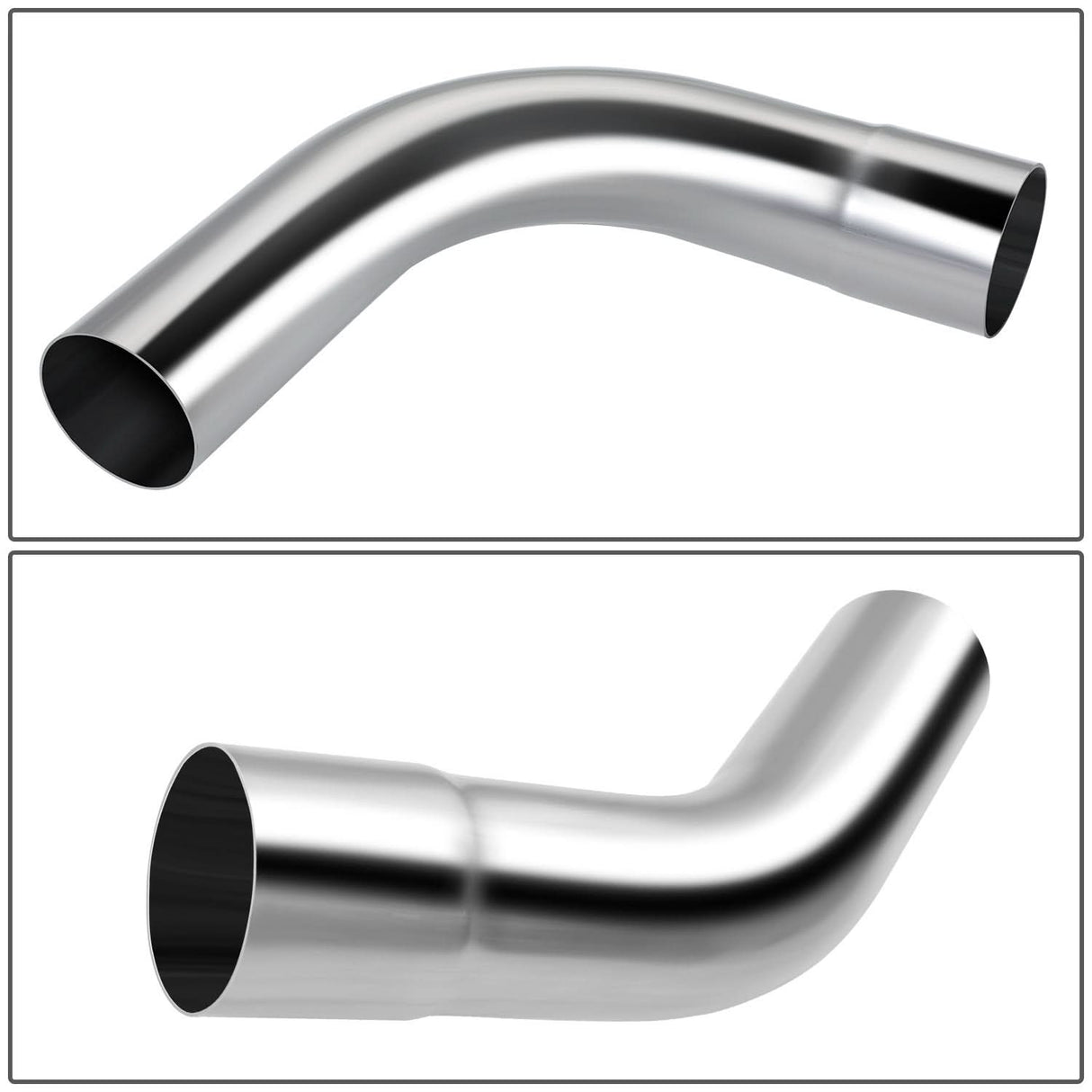 Universal 3.5" Exhaust Piping Kit - Mild Steel - 8 Piece Set
