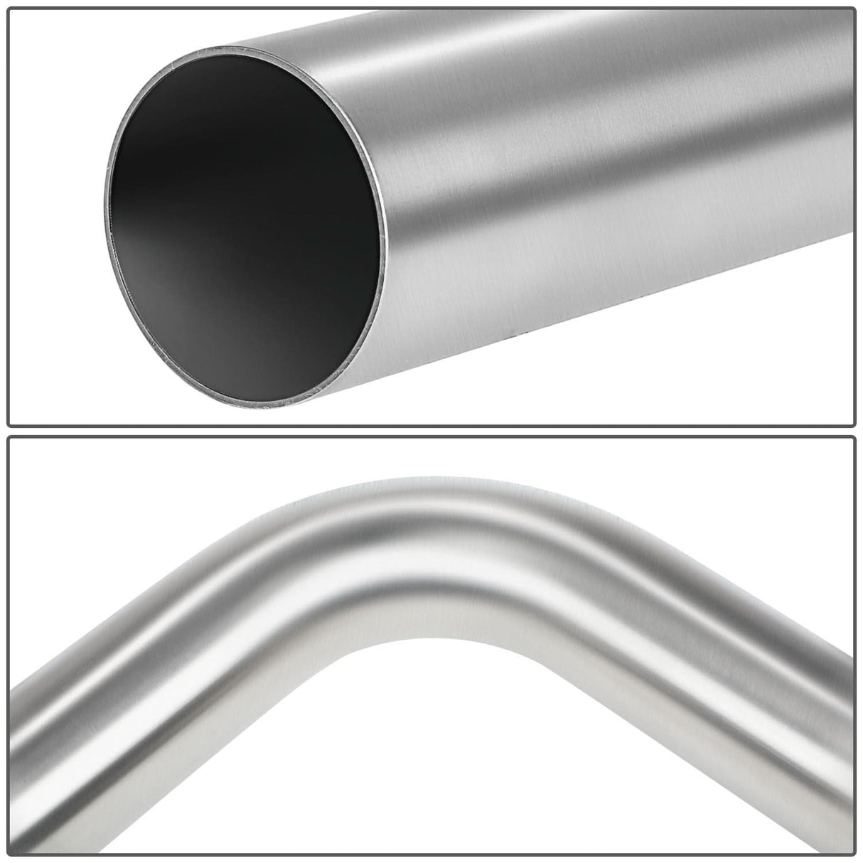 2" to 2.15" Flared 90 Degree L-Bend Exhaust Pipe Tubing Stainless Steel