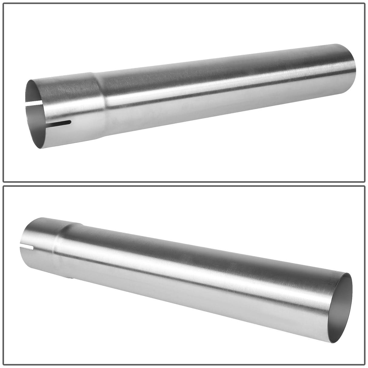 2.5" Flared Exhaust Pipe Tubing 18" Length 18 Gauge Stainless Steel