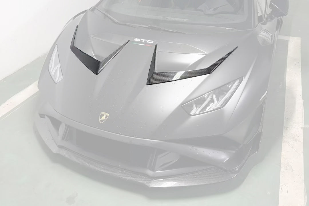 2021-2024 Lamborghini Huracan Autoclave Carbon Fiber Hood Vent Trim Carbonado (VX) Fits: STO