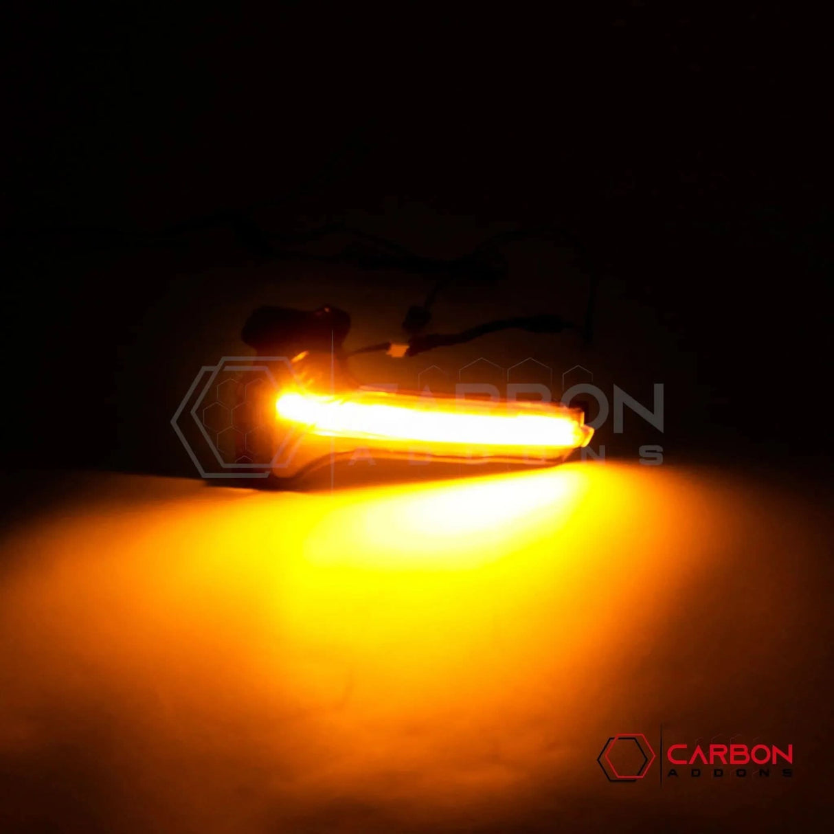 C8 Corvette Smoked Sequential LED Mirror Cap Turn Signals | Plug-and-Play Upgrade (2020–2026)
