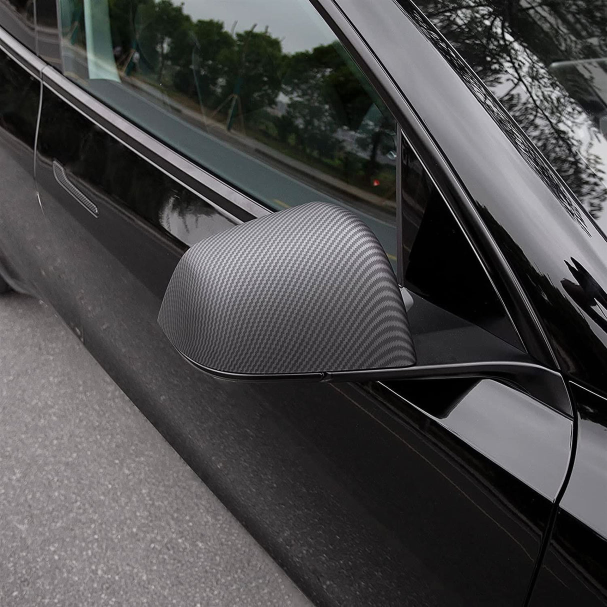 ABS Mirror Covers for Model 3/Y | 4 Finishes | 3M Tape | Scratch Protection | 3 Versions