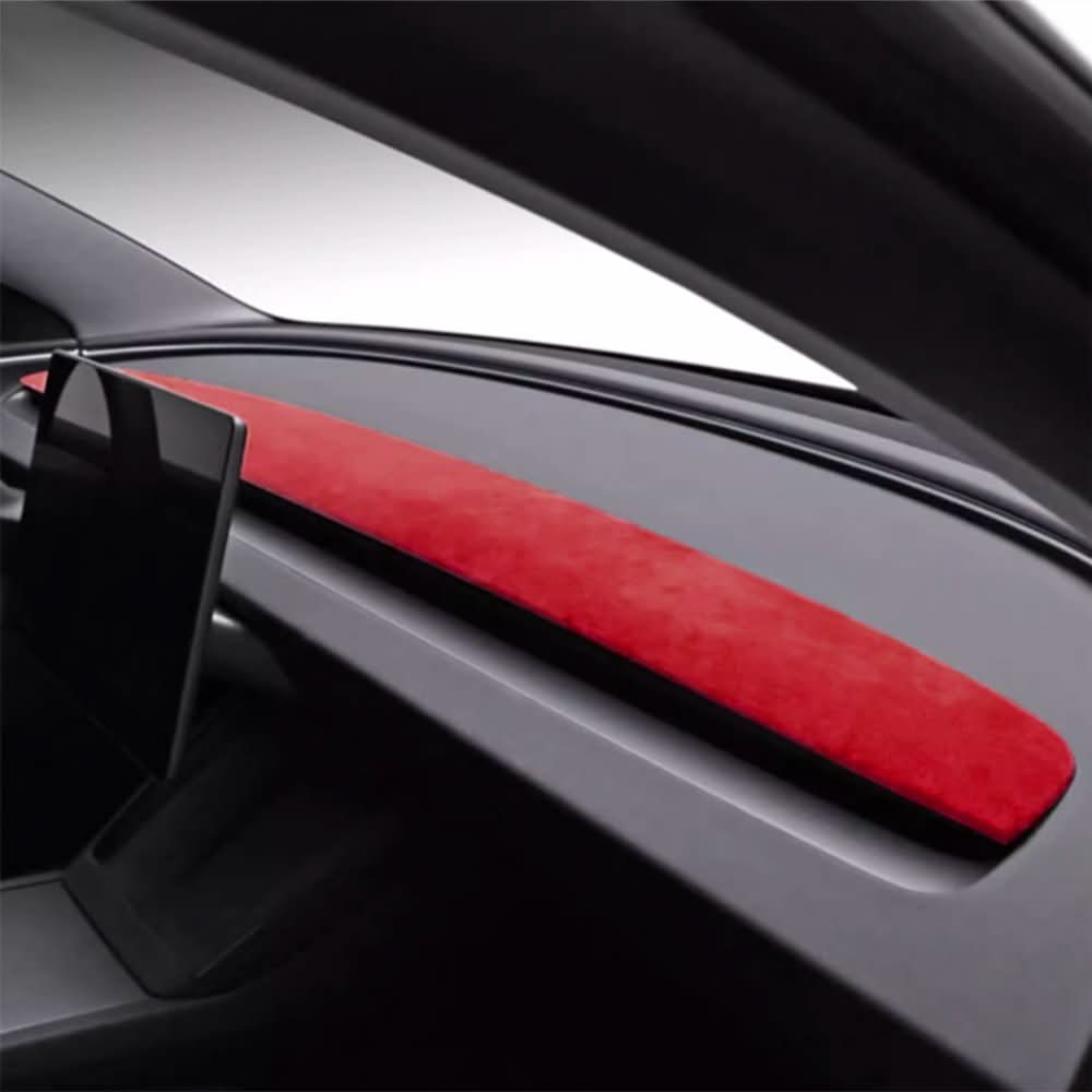 Alcantara Spliced Dash Trim for Tesla Model 3 Highland / Model Y Juniper (2PCS)