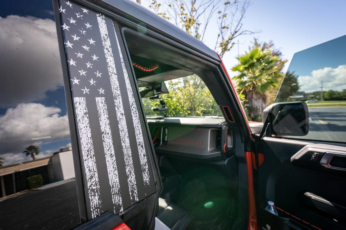 American Flag B Pillar Protection Kit (Printed Series) - 2021+ Bronco 4 Door