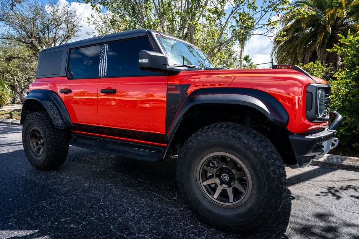 American Flag B Pillar Protection Kit (Printed Series) - 2021+ Bronco 4 Door