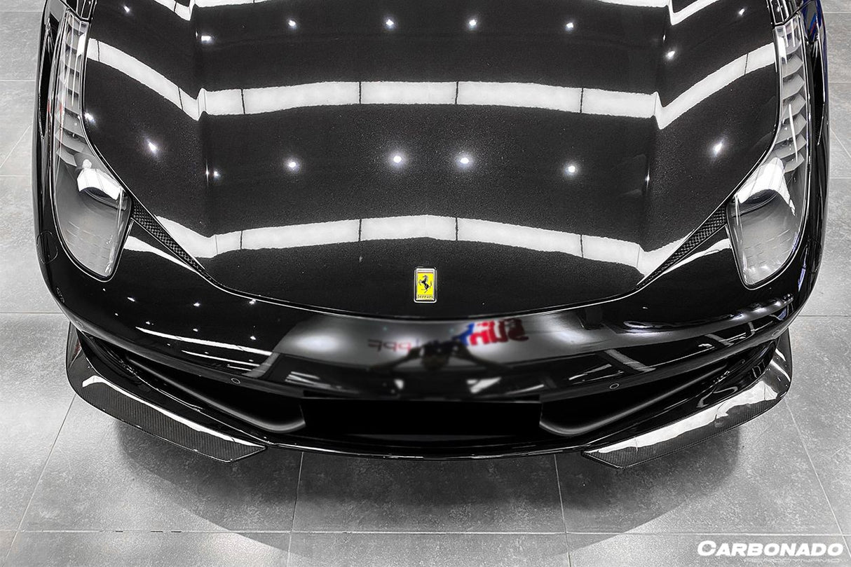 2010-2015 Ferrari Carbon Fiber Fiber Front Lip Carbonado (AP) Fits: 458 Italia and Spider