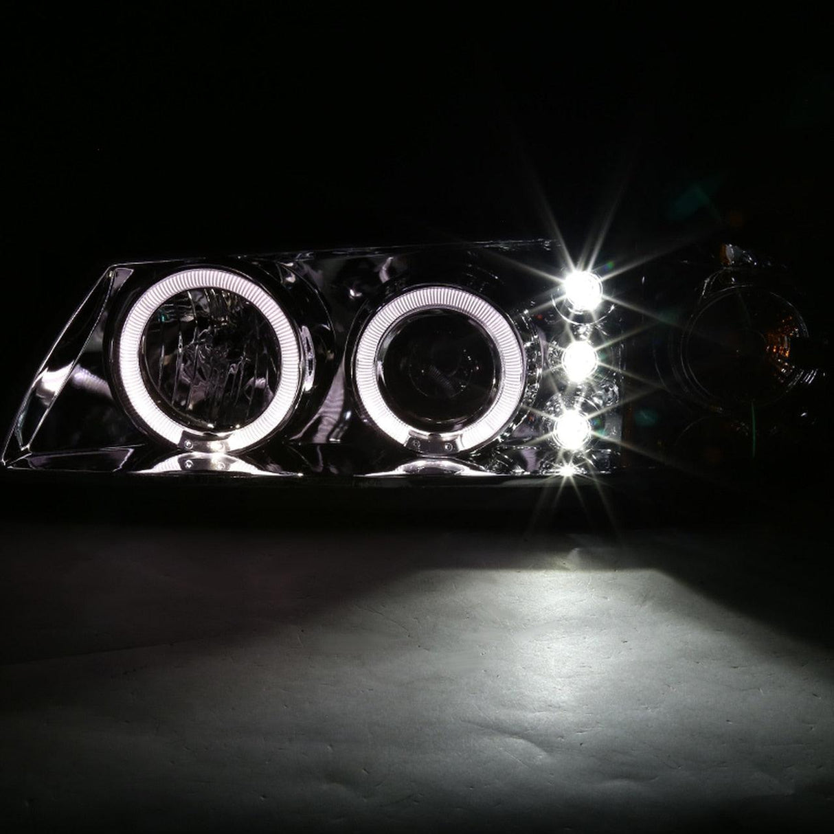 Spec-D Projector Headlights Chevy Impala (2000-2005) LED Halo - Black / Chrome