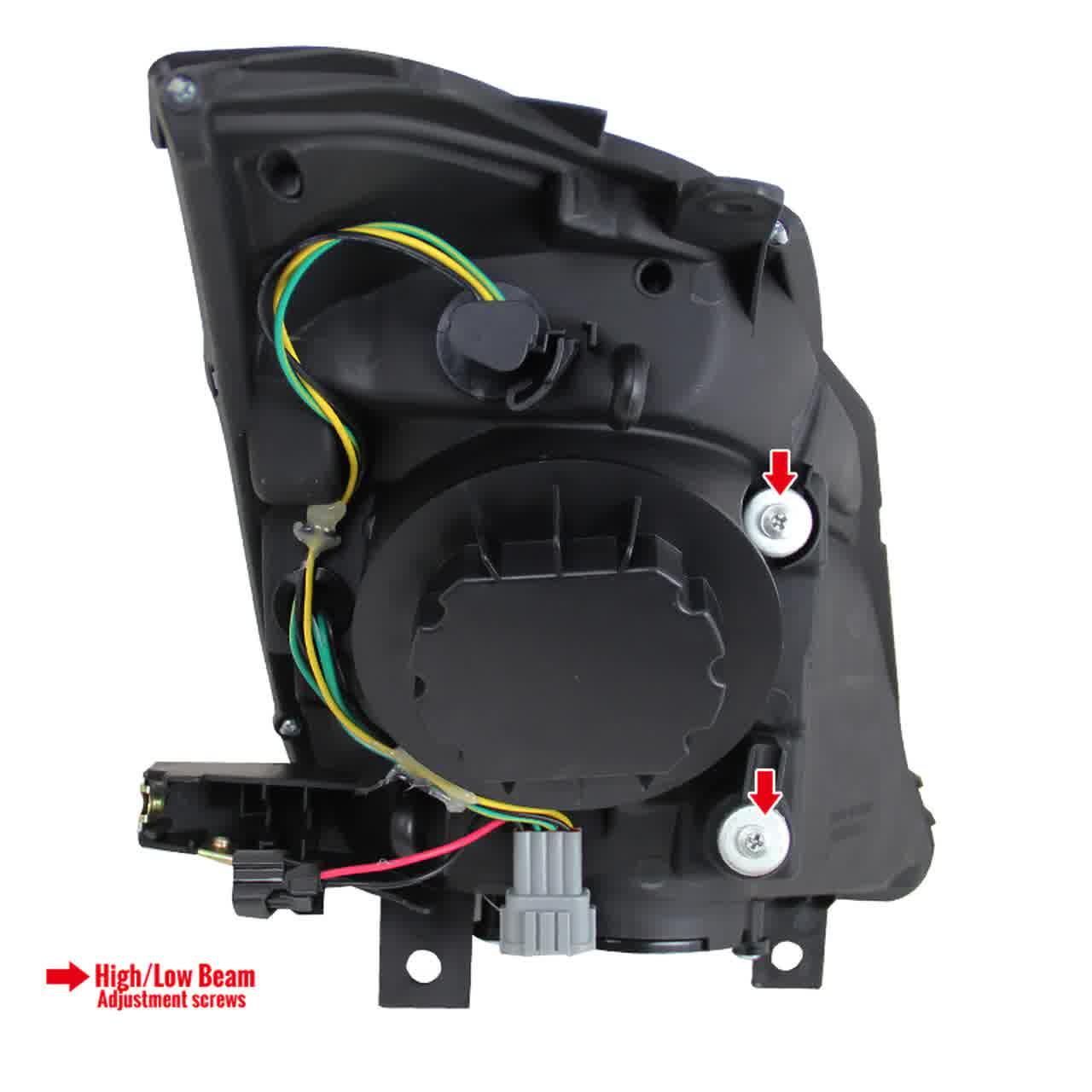 Nissan 350Z SMD LED Strip with HID Black or Chrome Projector Headlights (2003-2005) - K2 Industries