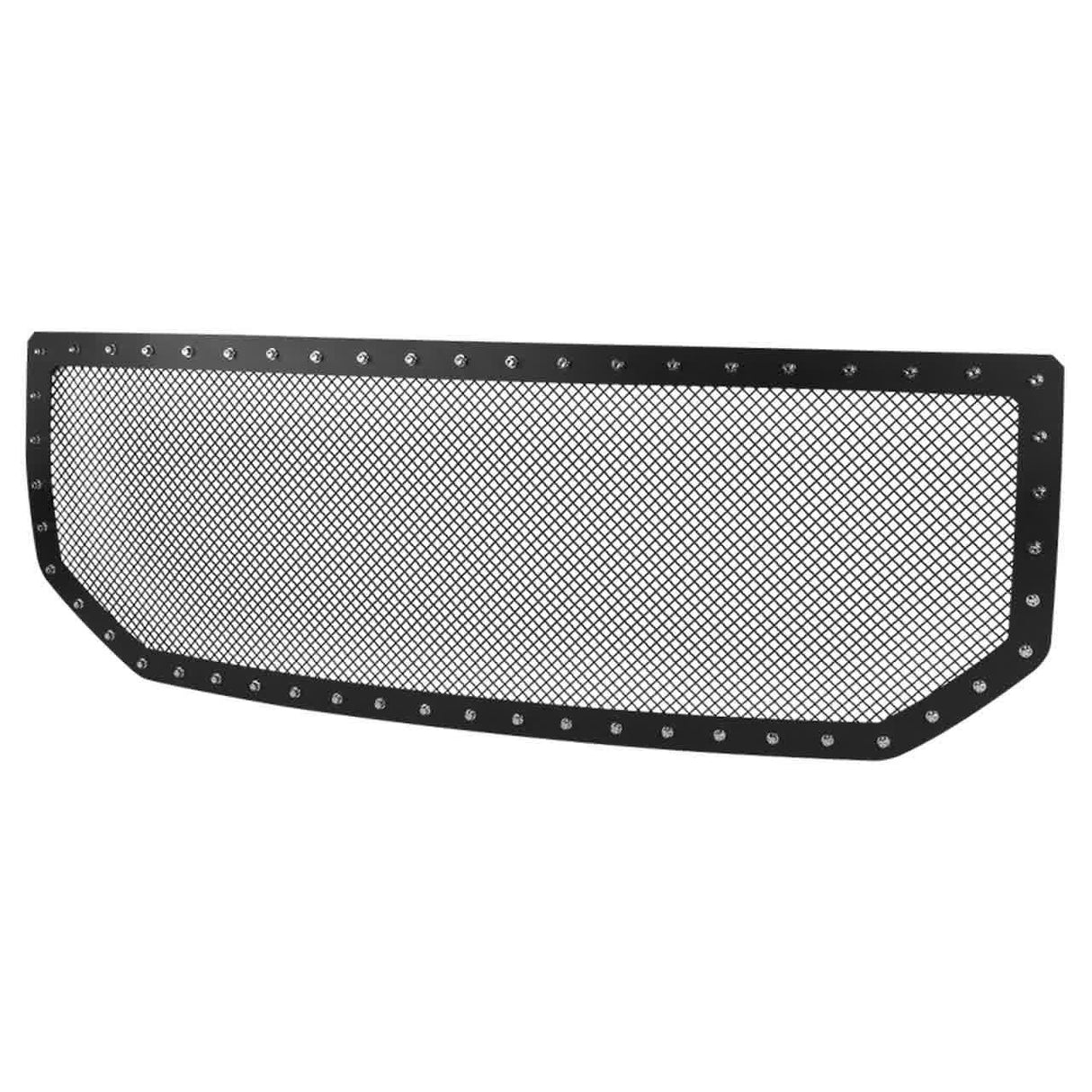 Spec-D Grill Insert GMC Sierra 1500 (2016-2018) Rivet Style Black Stainless Steel
