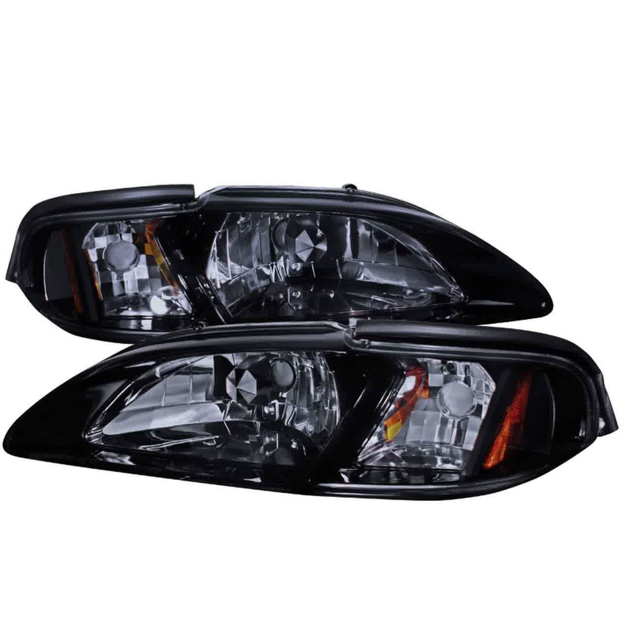 Spec-D OEM Replacement Headlights Ford Mustang SN95 (94-98) Chrome / Black / Smoke Lens