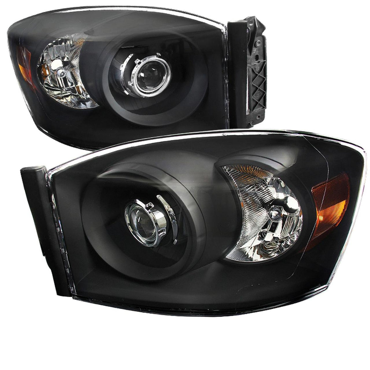 Spec-D Projector Headlights Dodge Ram 1500 (06-08) 2500/3500 (06-09) Halo Black or Chrome