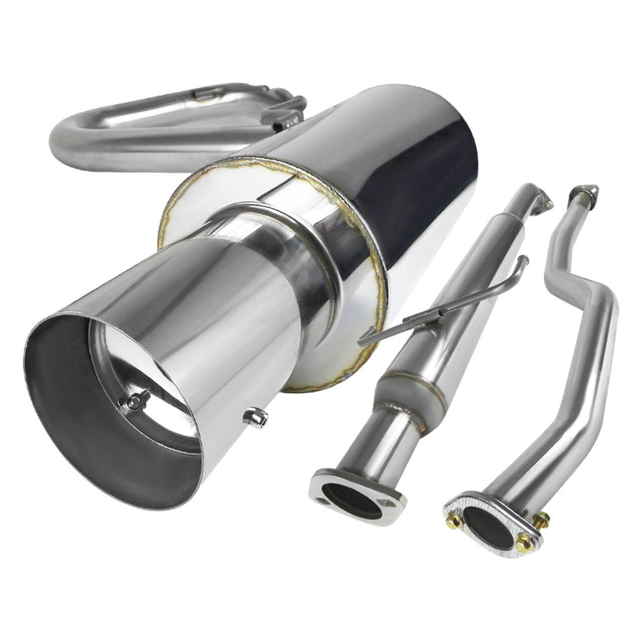 Spec-D Tuning Exhaust Scion tC (2005-2010) Catback N1 Muffler Polished/Blue Burnt Tip