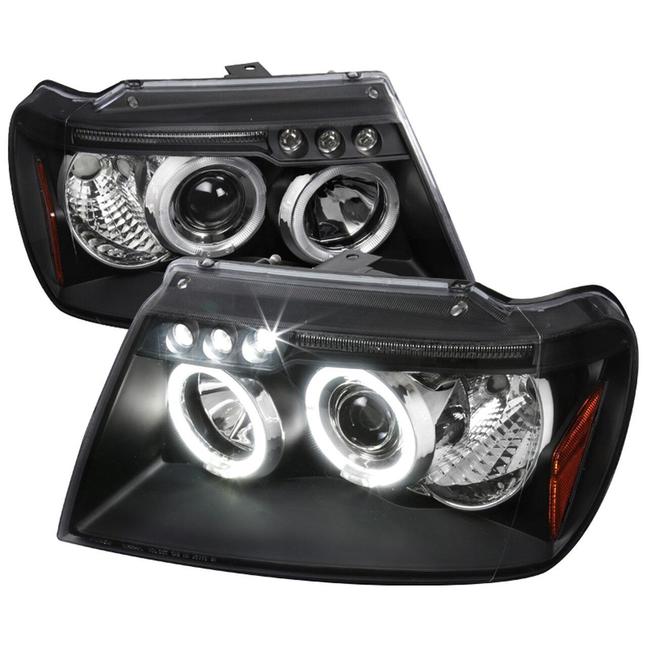 Spec-D Projector Headlights Jeep Grand Cherokee (99-04) Halo LED - Black or Chrome