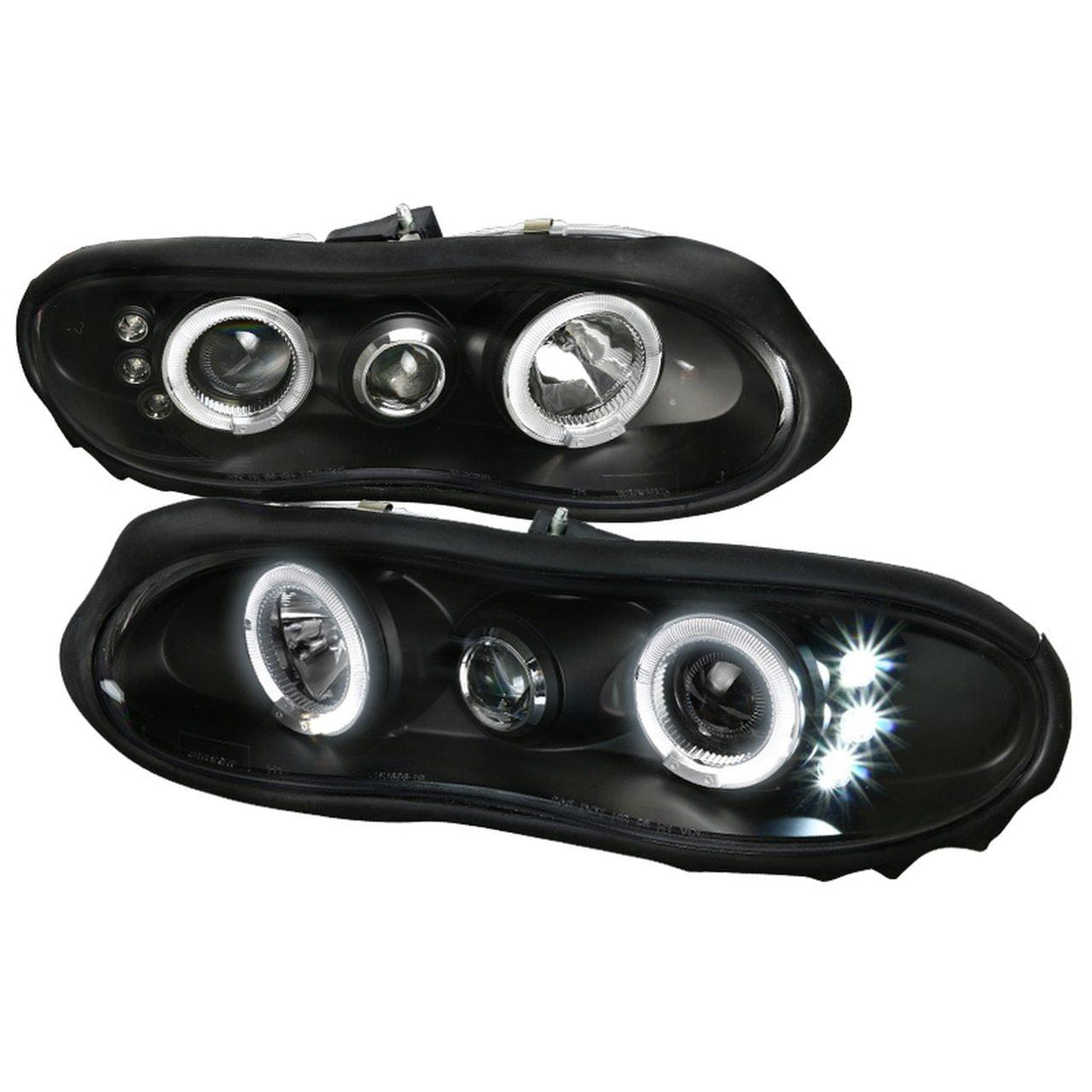 Spec-D Projector Headlights Chevy Camaro (98-02) Dual Halo LED - Black / Smoked / Chrome