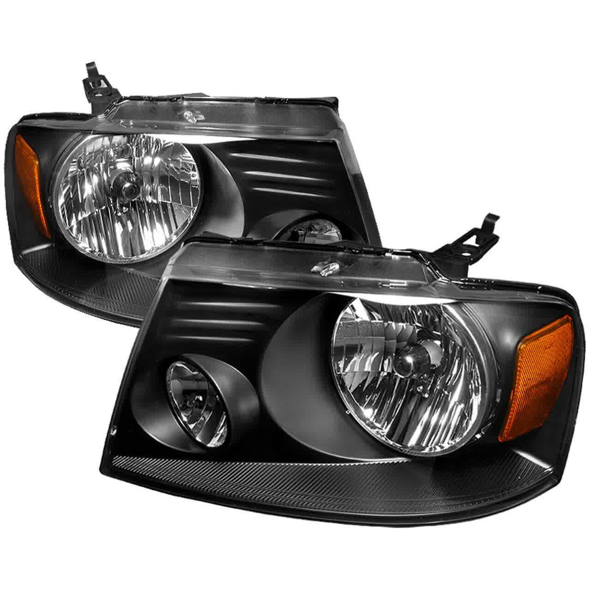 Spec-D OEM Replacement Headlights Ford F150 (04-08) Optional LED Bar - Black or Chrome