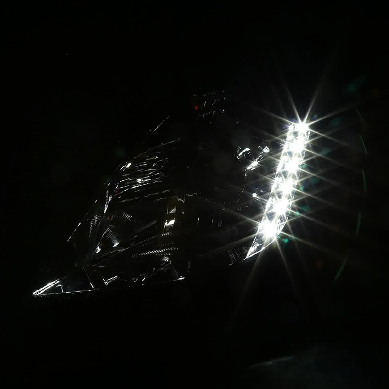 Nissan 350Z SMD LED Strip with HID Black or Chrome Projector Headlights (2003-2005) - K2 Industries