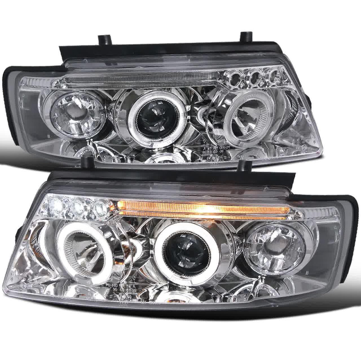 Spec-D Projector Headlights VW Passat (97-00) Dual LED Halo - Black or Chrome