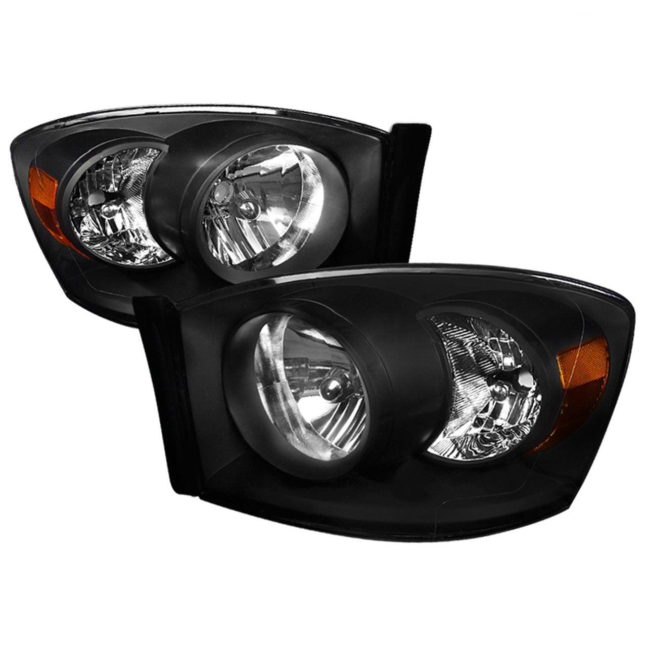 Spec-D OEM Replacement Headlights Dodge Ram 1500 (2006-2008) 2500/3500 (2006-2009) Clear / Black / Smoked