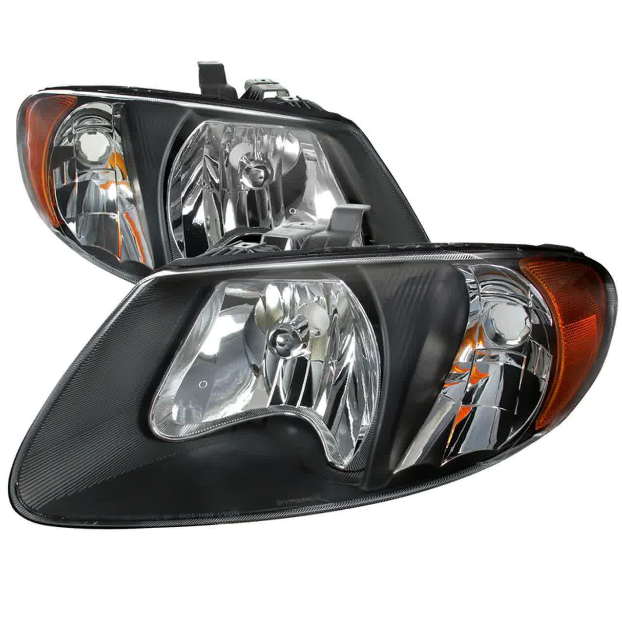 Spec-D OEM Replacement Headlights Dodge Caravan/Grand Caravan (01-07) Matte Black or Chrome Housing