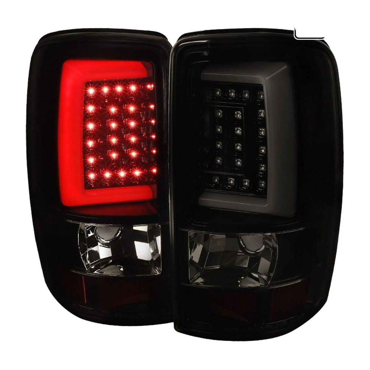 Spec-D Tail Lights Chevy Tahoe / Suburban (2000-2006) LED C-Bar - Black / Smoke / Red