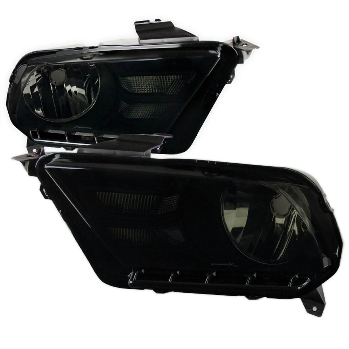 Spec-D OEM Replacement Headlights Ford Mustang S197 (10-14) Black Housing / Smoke Lens