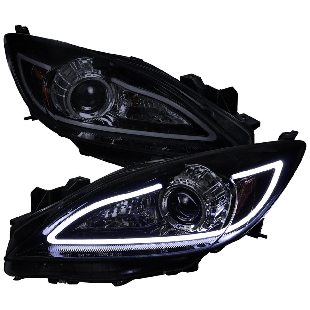 Spec-D Projector Headlights Mazda 3 (2010-2013) LED DRL - Black or Chrome