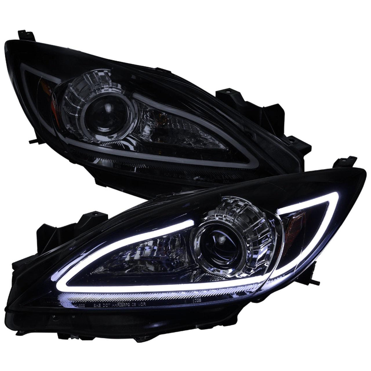 Spec-D Projector Headlights Mazda 3 (2010-2013) LED DRL - Black or Chrome