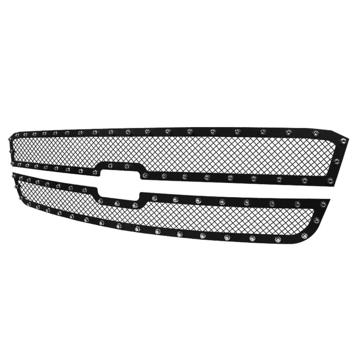 Spec-D Grill Insert Chevy Silverado (03-05) Avalanche (03-06) Mesh Black Rivet Style