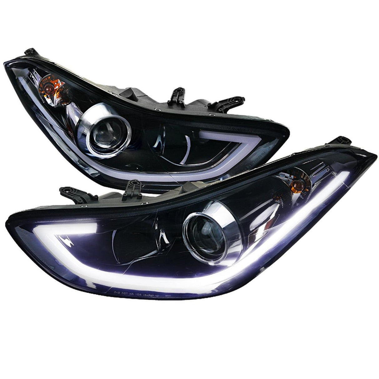 Spec-D Projector Headlights Hyundai Elantra (2011-2013) LED DRL - Black or Chrome