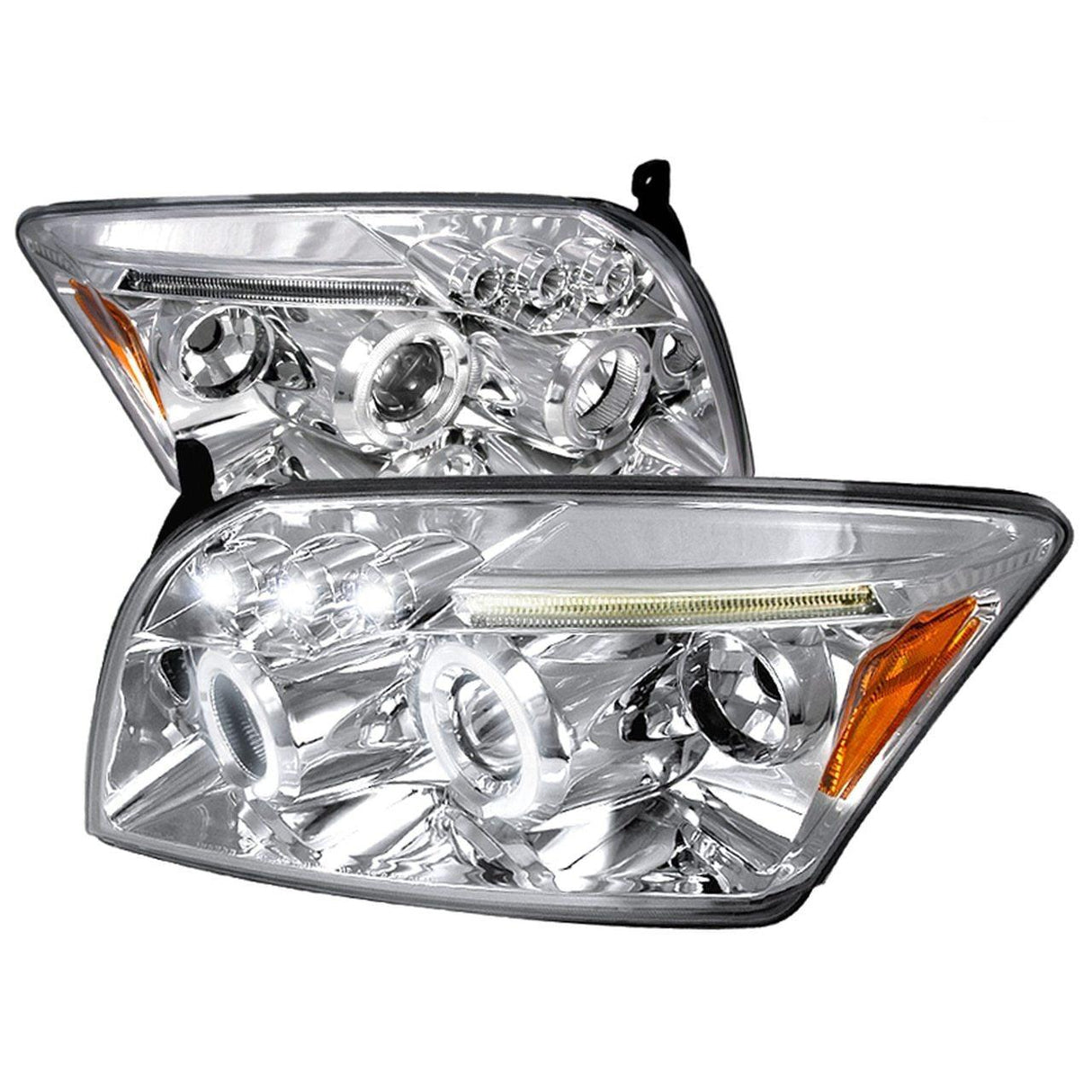 Spec-D Projector Headlights Dodge Caliber (2007-2012) LED Halo - Black / Chrome / Smoked