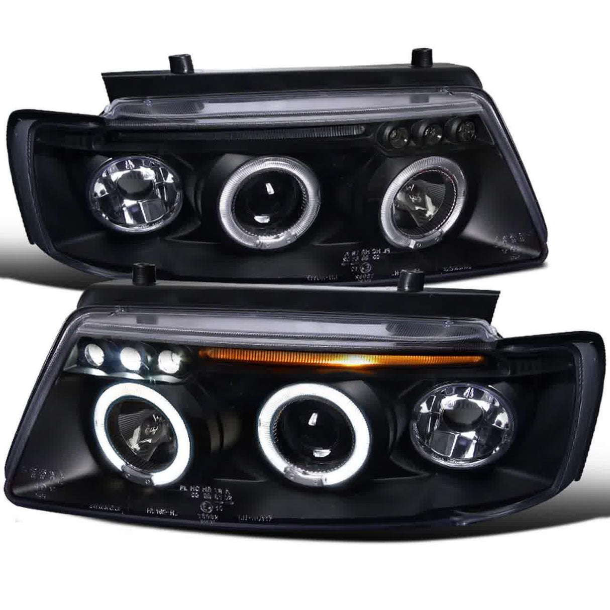 Spec-D Projector Headlights VW Passat (97-00) Dual LED Halo - Black or Chrome