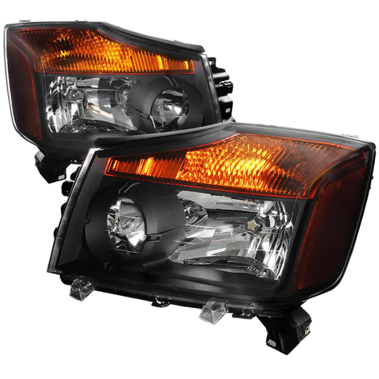 Spec-D OEM Replacement Headlights Nissan Titan (04-15) Matte Black or Chrome Housing