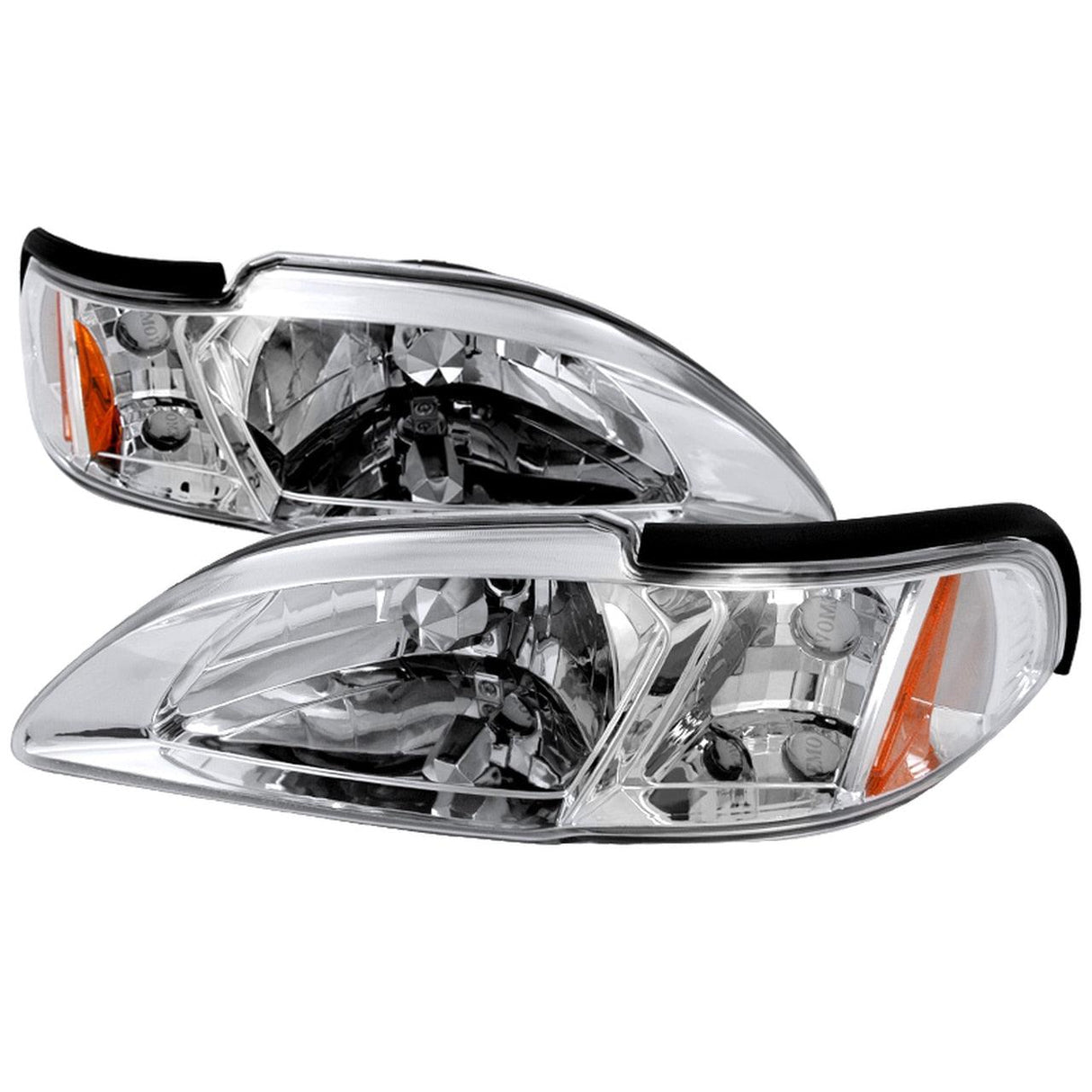 Spec-D OEM Replacement Headlights Ford Mustang SN95 (94-98) Chrome / Black / Smoke Lens