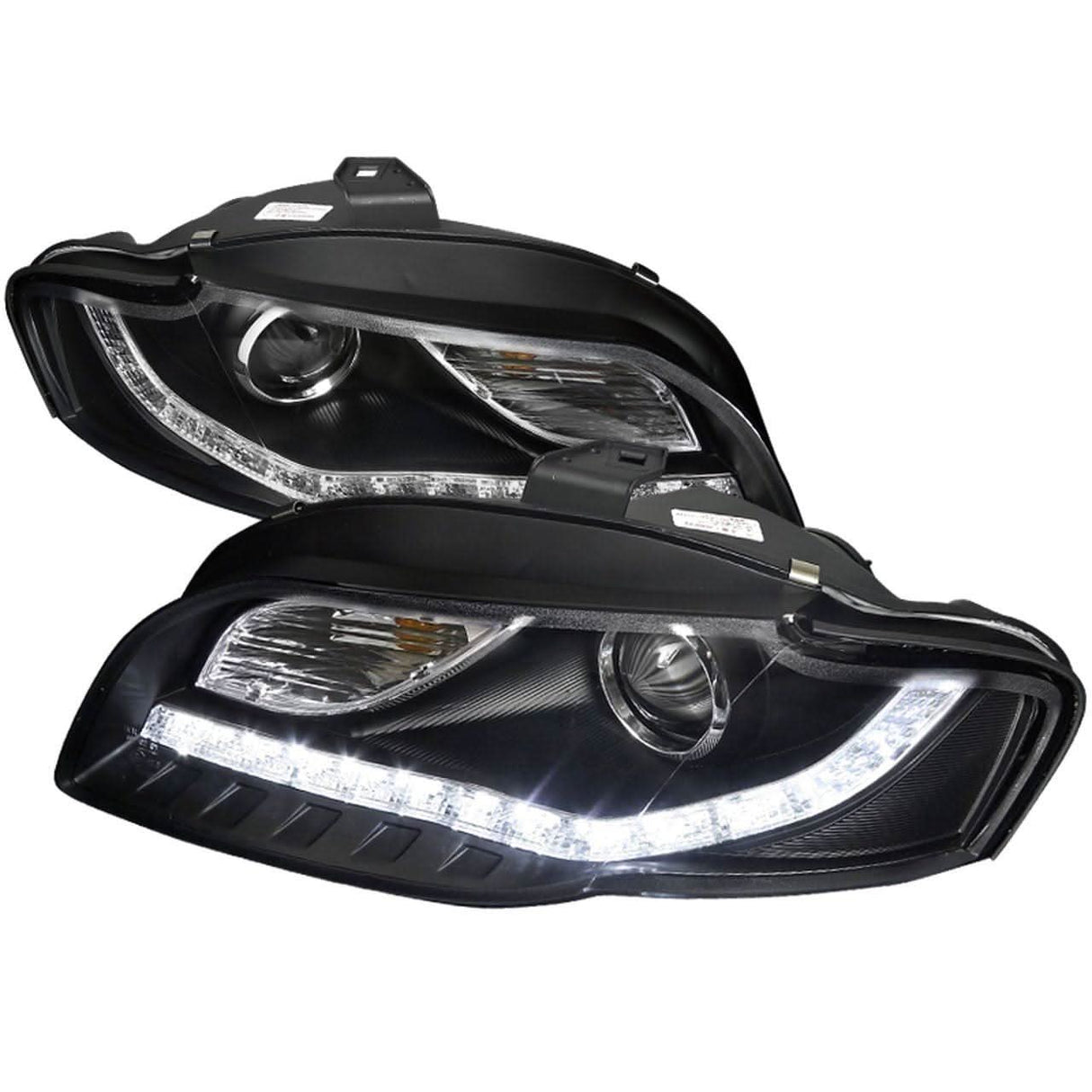 Spec-D Projector Headlights Audi A4 B7 (06-07-08) w/ R8 Style LED Strip
