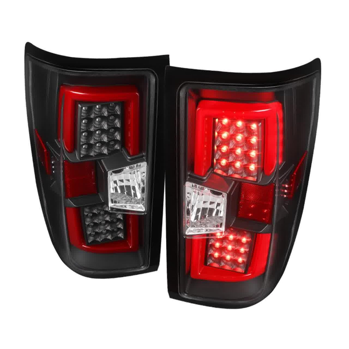 Spec-D LED Tail Lights Silverado (14-17) Sierra (15-17) w/ Red LED U-Bar Black or Chrome