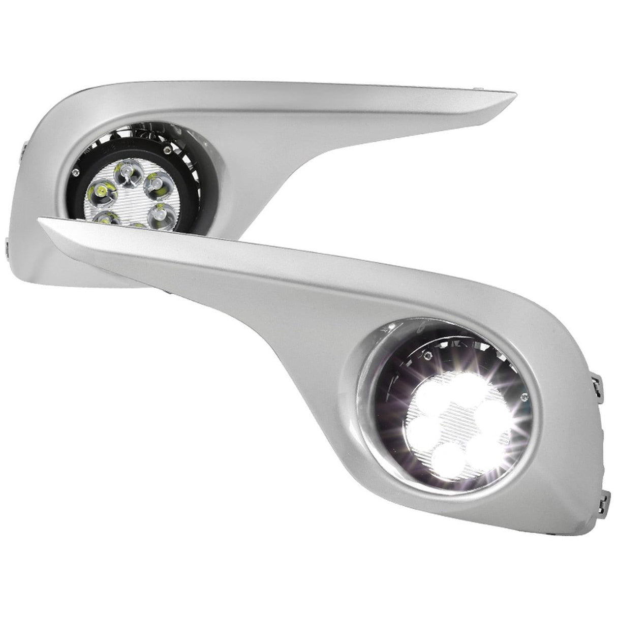 Spec-D Fog Lights Toyota Highlander (11-13) Chrome Housing / Clear Lens - OEM or LED Projectors