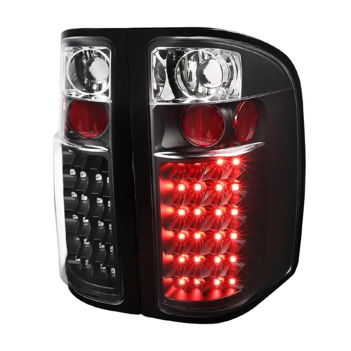 Spec-D LED Tail Lights Chevy Silverado (2007-2014) Black / Clear