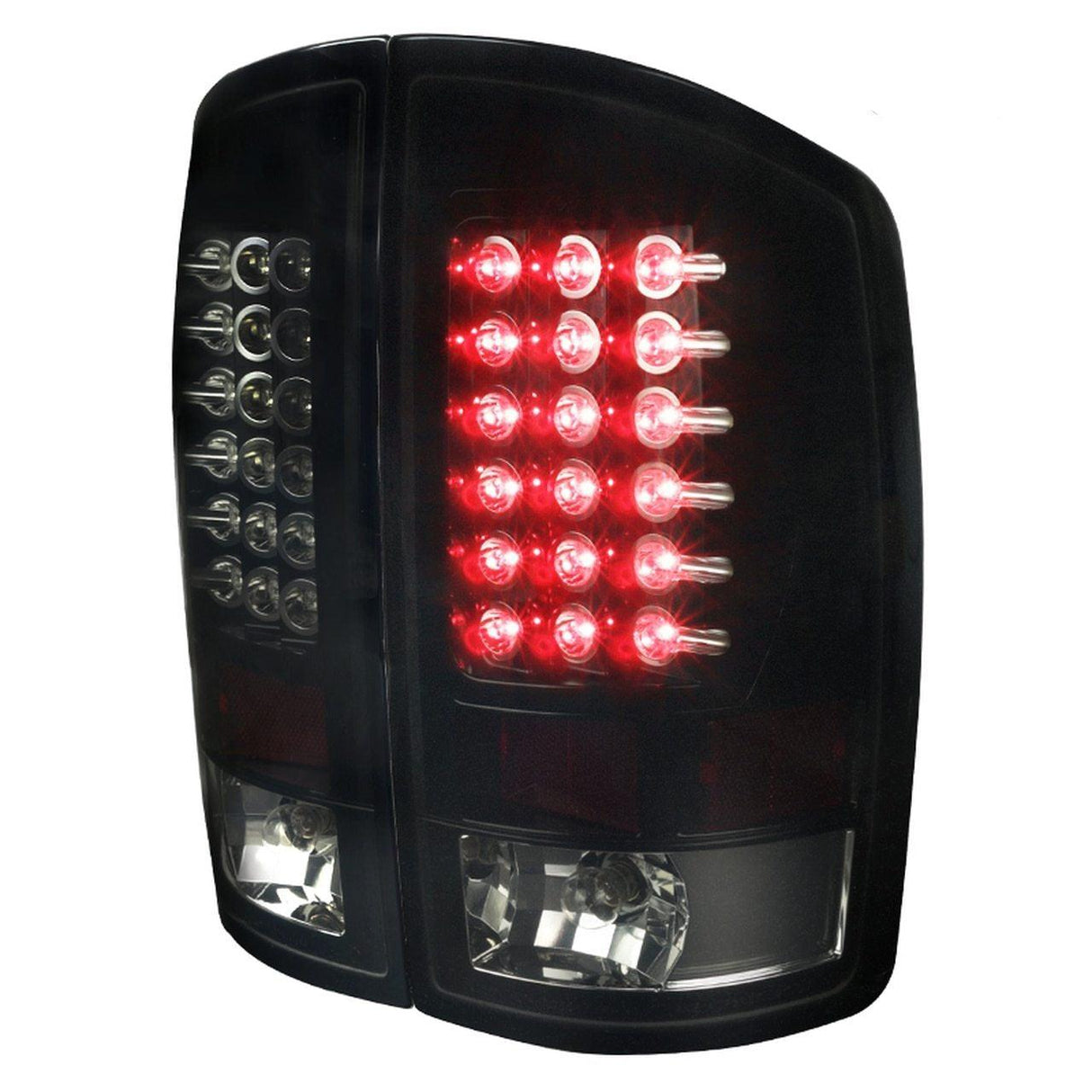 Spec-D LED Tail Lights Dodge Ram (2002-2006) Black / Chrome / Red / Gloss