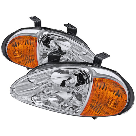 OEM Replacement Headlights Honda Del Sol (93-97) JDM w/ Amber - K2 Industries