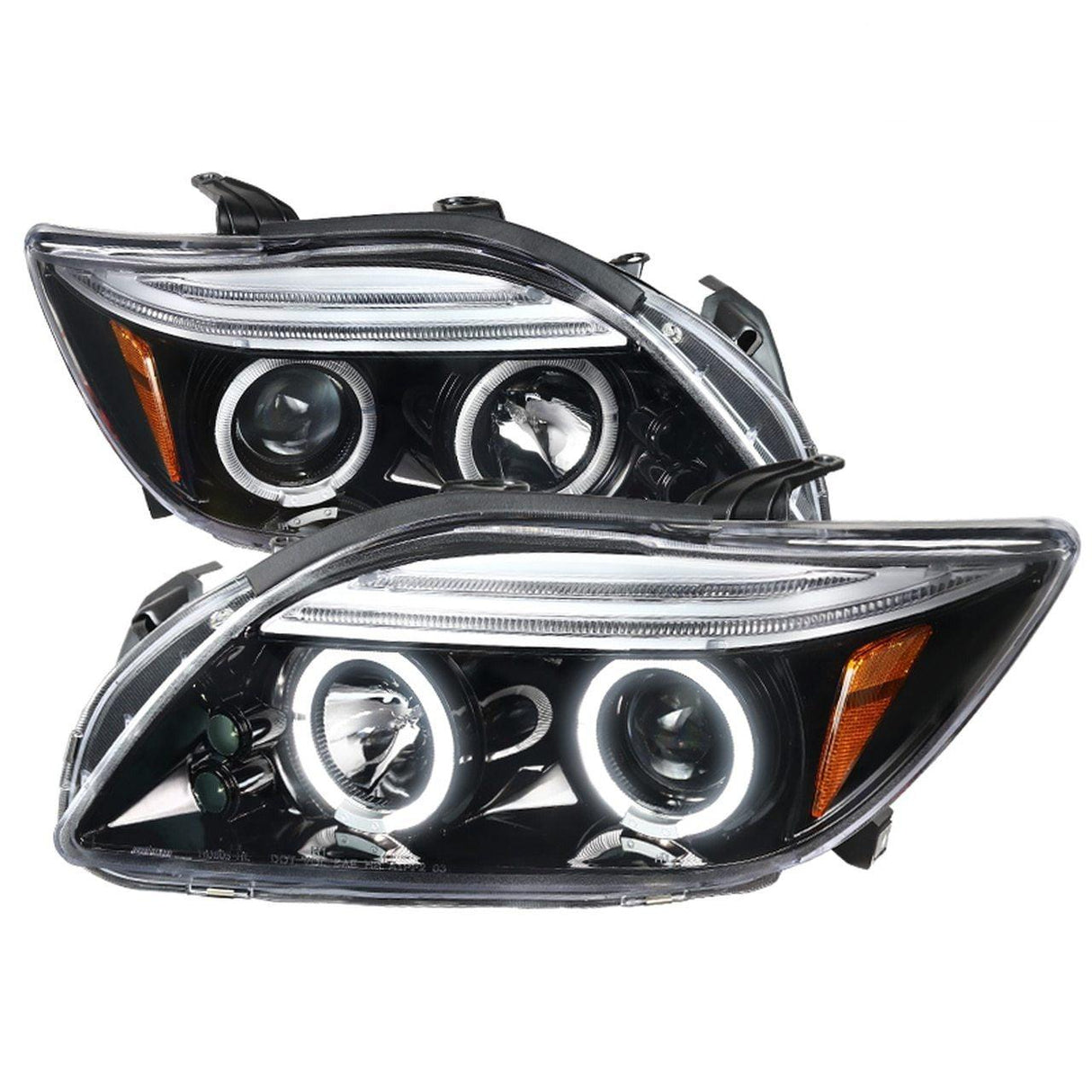 Spec-D Projector Headlights Scion tC (2005-2010) Dual Halo - Black / Chrome / Smoke