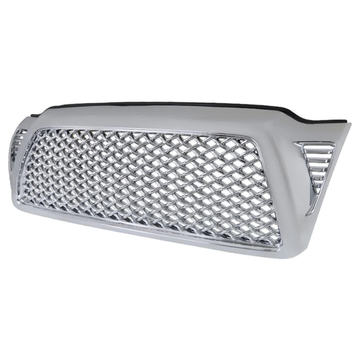 Spec-D Grill Toyota Tacoma (2005-2011) Black Mesh / Horizontal / Rivet Style