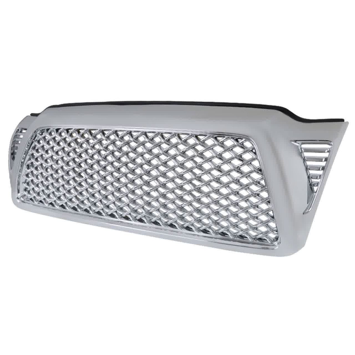 Spec-D Grill Toyota Tacoma (2005-2011) Black Mesh / Horizontal / Rivet Style