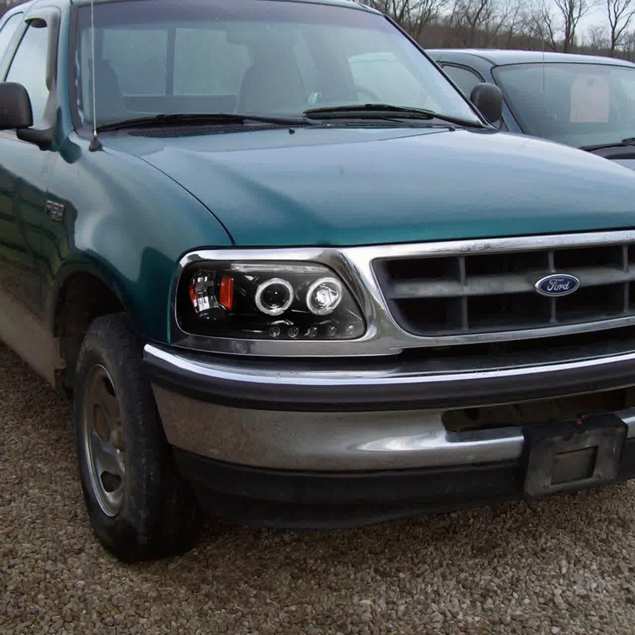 Spec-D Projector Headlights Ford F150 (97-03) Expedition (97-02) Halo w/ LED Accents - Black or Chrome