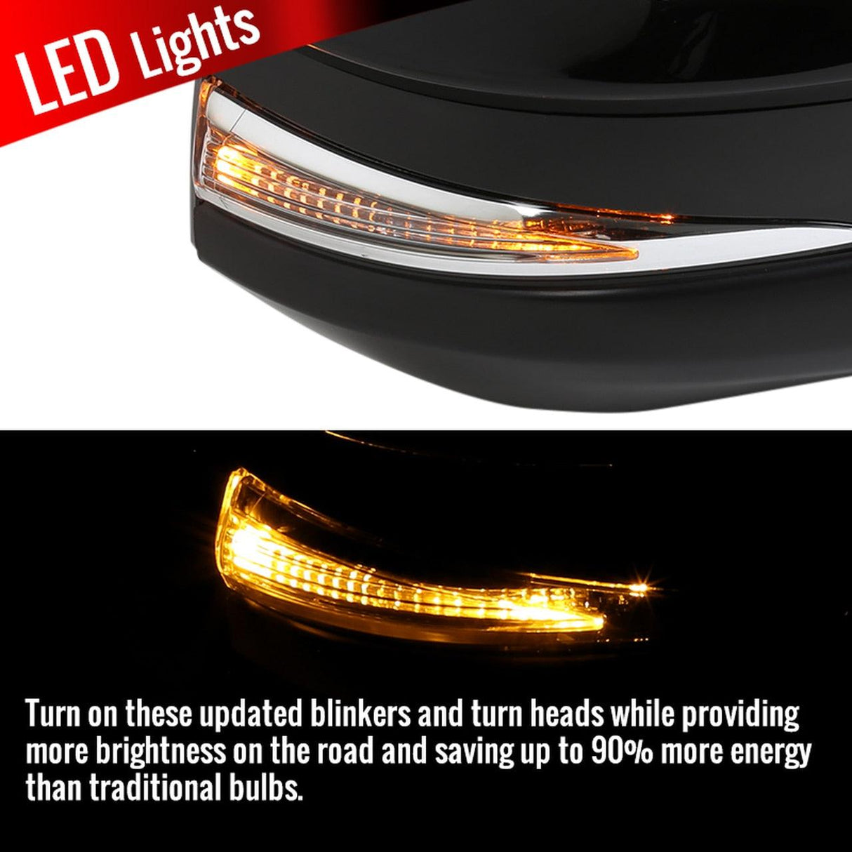 Spec-D Mirrors Toyota RAV4 (2013-2014-2015) Powered/Heated w/ LED Turn Signal