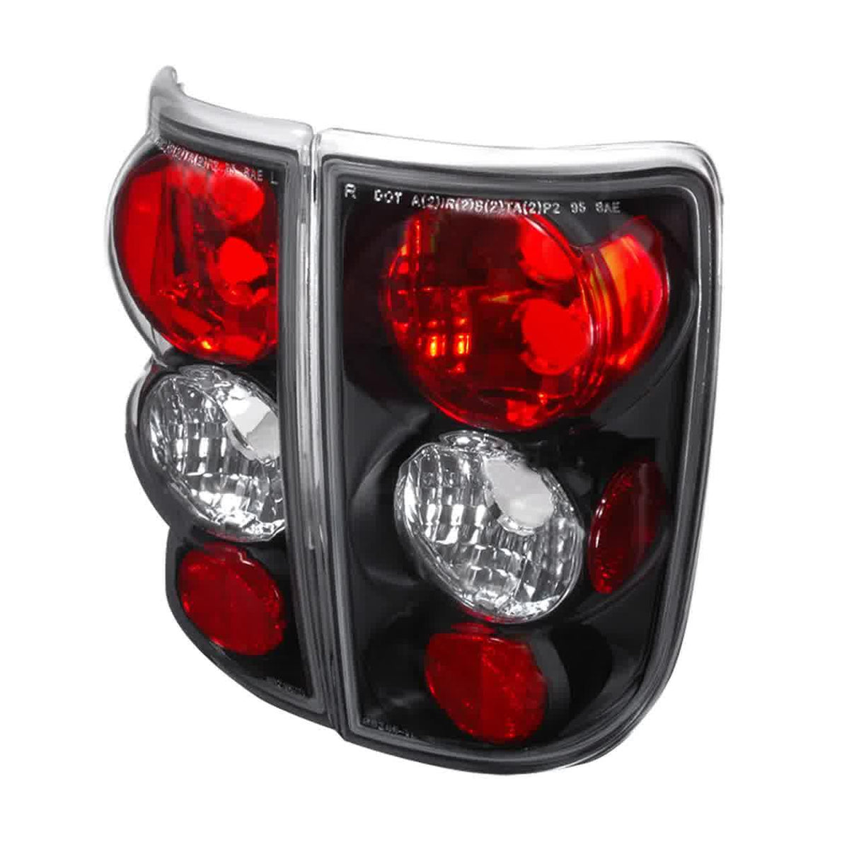 Spec-D Tail Lights Chevy Blazer S10 (1995-2004) Black or Chrome Housing