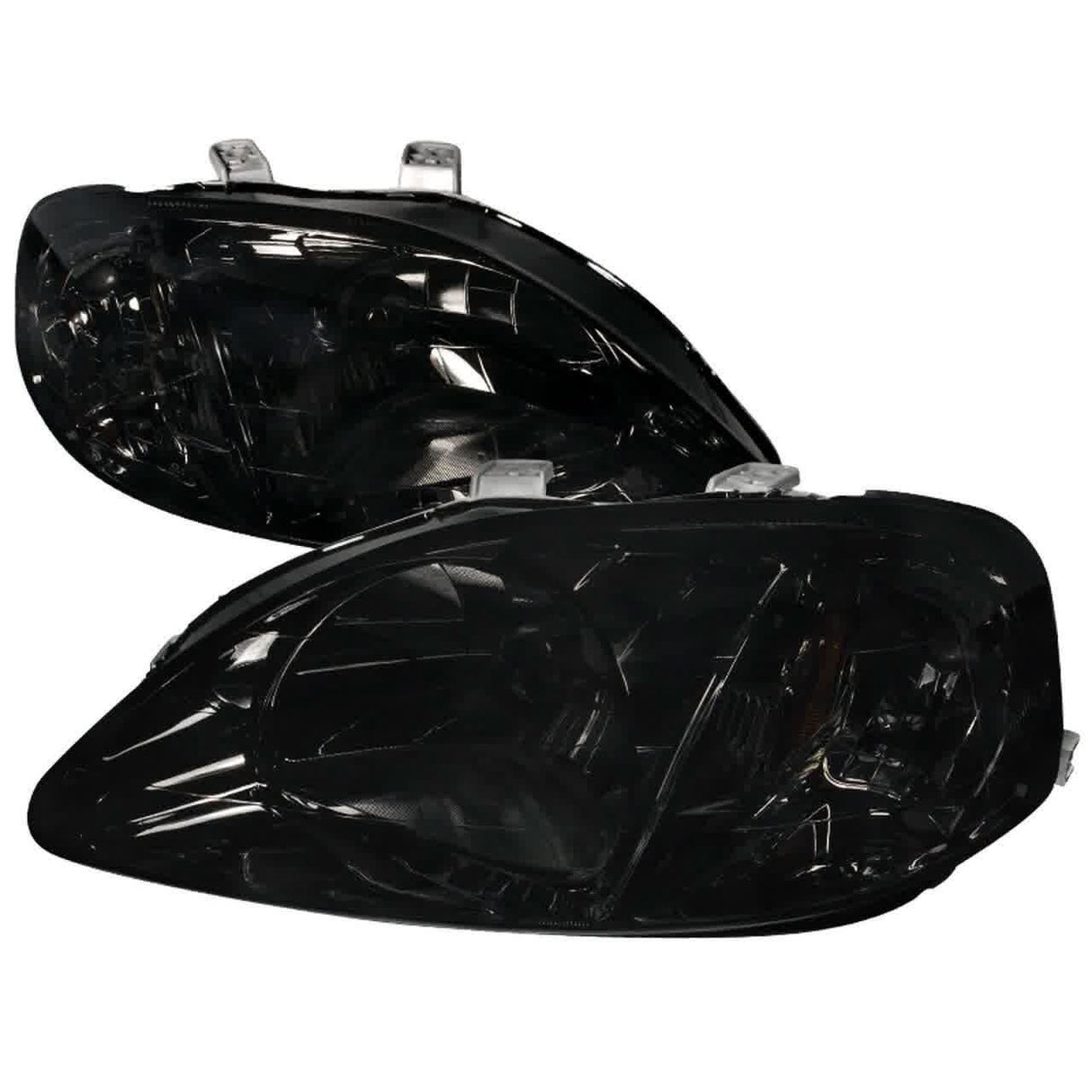 Spec-D Headlights Honda Civic EK (99-00) JDM Euro or DRL LED Bar - Black or Chrome