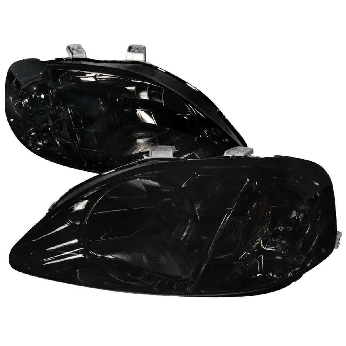 Spec-D Headlights Honda Civic EK (99-00) JDM Euro or DRL LED Bar - Black or Chrome