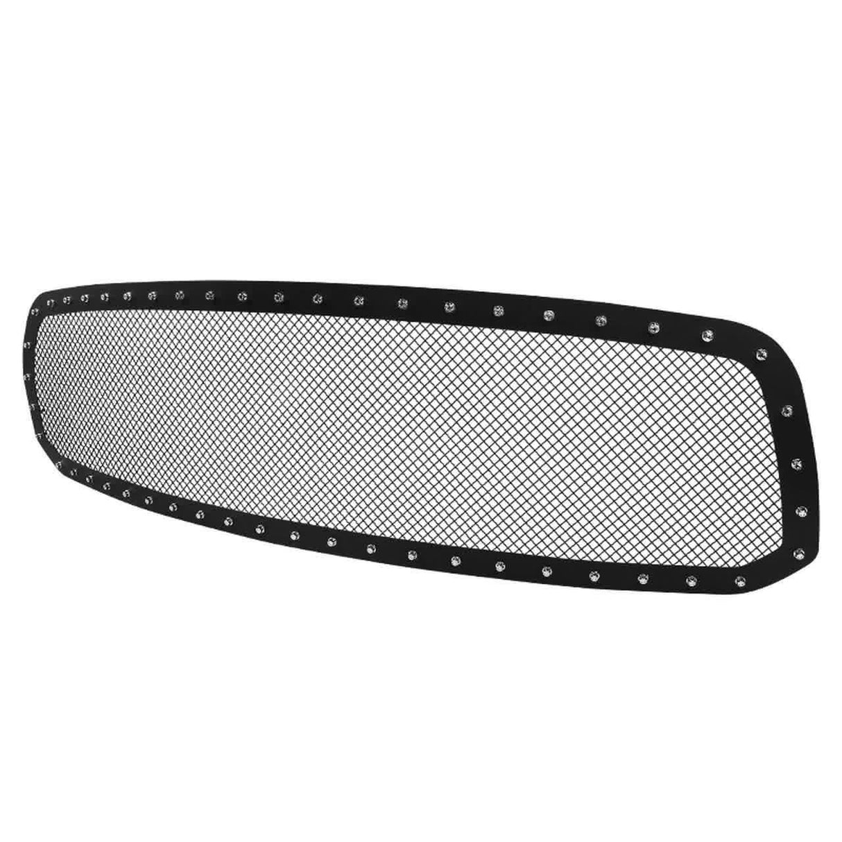 Spec-D Grill Insert Dodge Ram 1500 (2013-2018) Rivet Style Black Stainless Steel