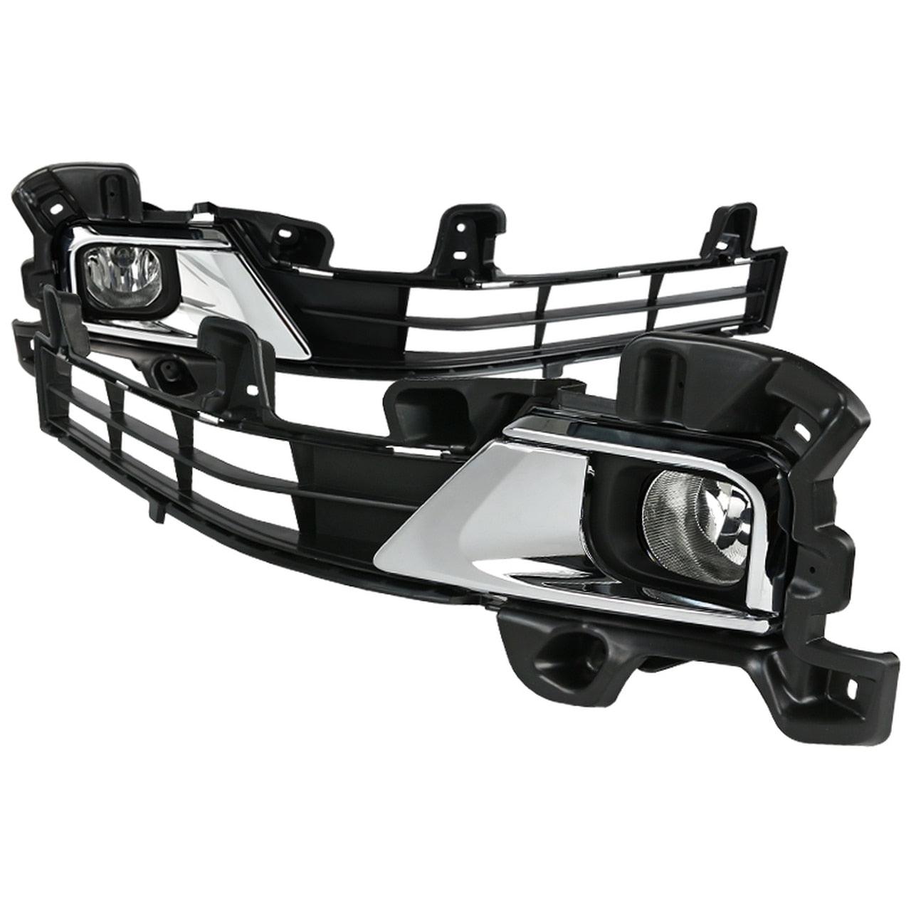 Spec-D OEM Fog Lights Toyota Land Cruiser (2016-2018) Chrome Housing - Clear Lens